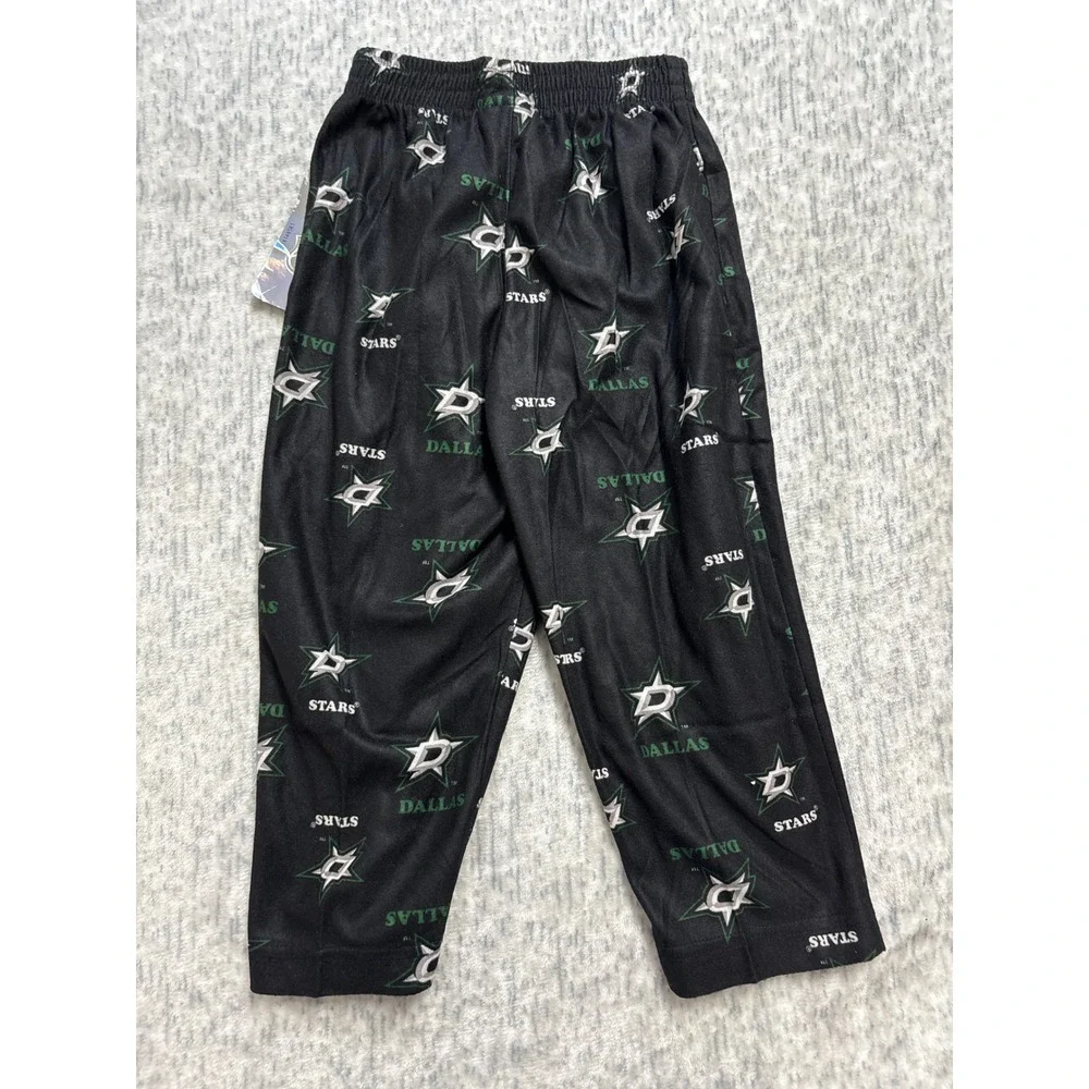 NHL Dallas Stars Toddler Pajama Pants‎ Black All Over Print KN8-54LF4 II 2T